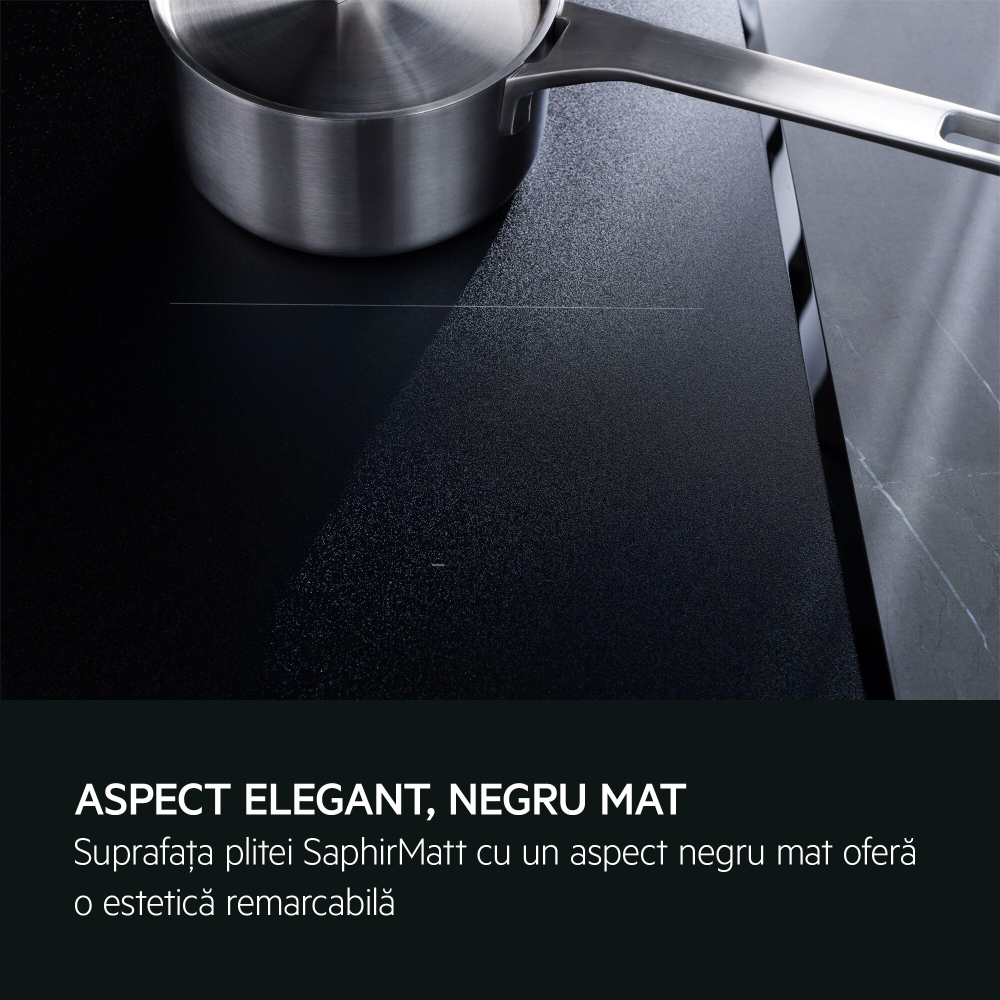 Plita cu hota integrata AEG TH84CC23CZ ComboHob XT SenseFry 80 cm 4 zone negru mat [4]