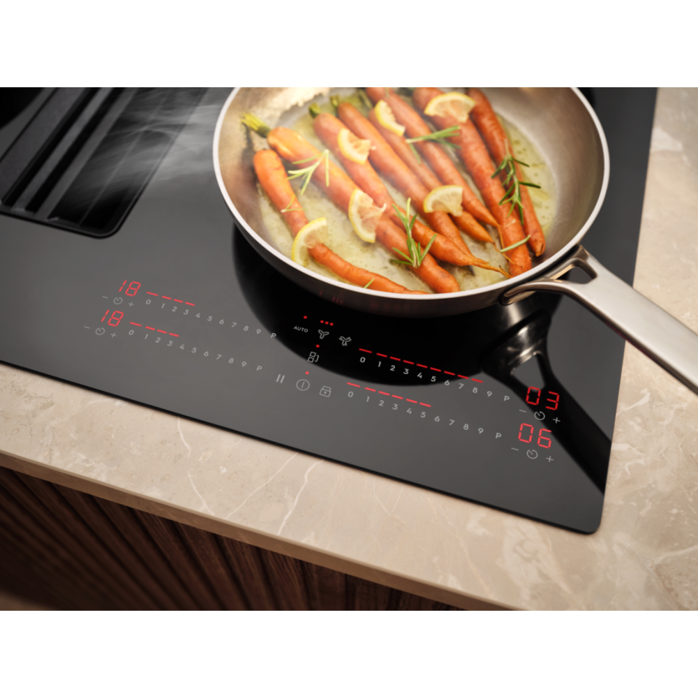 Plita incorporabila cu inductie cu hota integrata Electrolux ECC83443CZ ComboHob eXtractor SaphirMatt 80 cm negru mat [7]