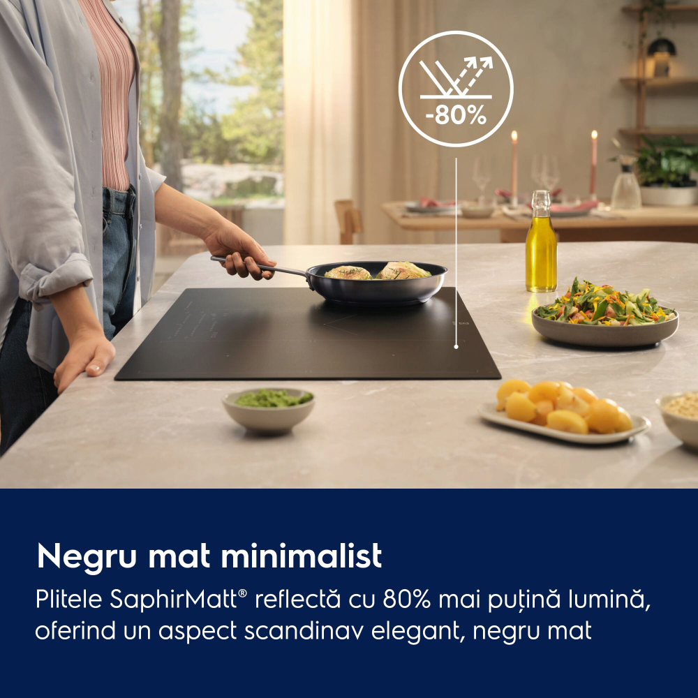 Plita incorporabila cu inductie Electrolux EIS62453IZ SaphirMatt 700 SenseBoil 60 cm Negru mat [4]