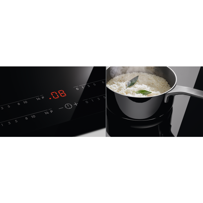 Plita cu inductie Electrolux EIT61443B Slim-Fit 60 cm 4 zone Hob2Hood neagra [10]