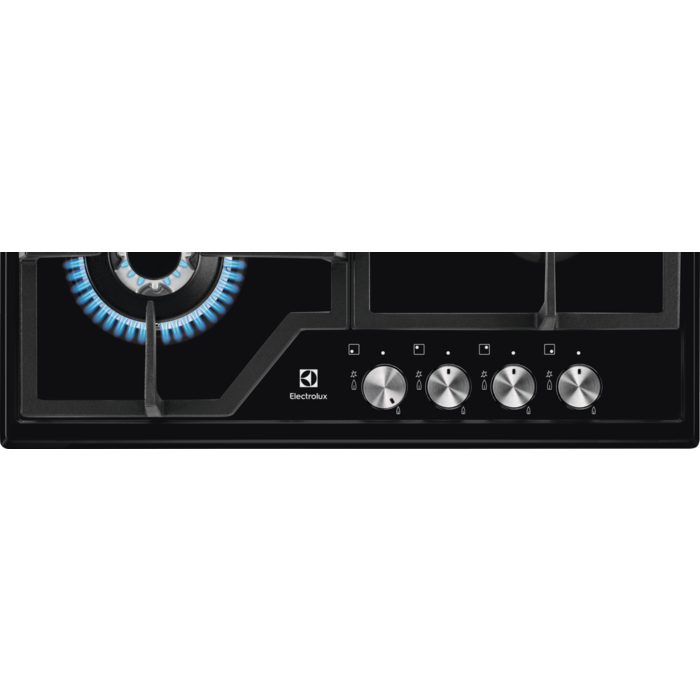 Plita incorporabila pe gaz Electrolux EGS6436K 4 arzatoare arzator Wok gratare fonta 60 cm negru [4]