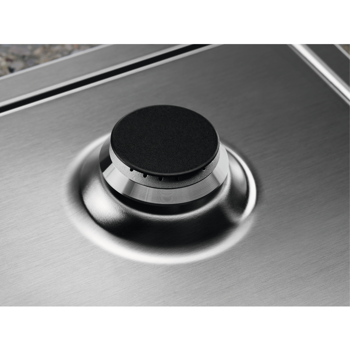 Plita incorporabila pe gaz Electrolux KGS64562SX 4 arzatoare arzator Wok gratare fonta 60 cm inox [12]