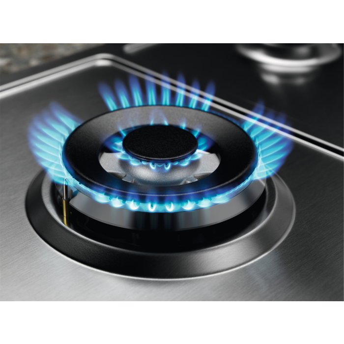 Plita incorporabila pe gaz Electrolux KGS64562SX 4 arzatoare arzator Wok gratare fonta 60 cm inox [7]