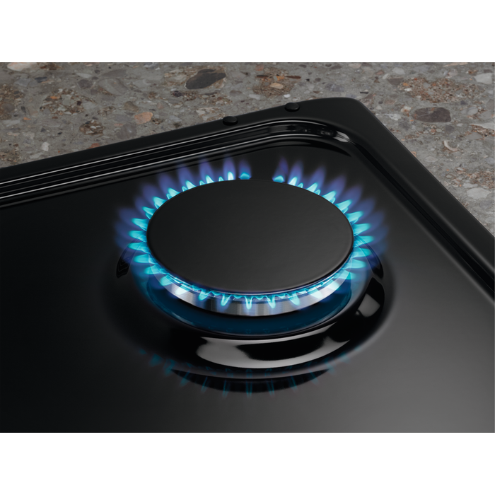 Plita incorporabila pe gaz Electrolux KGS9536RN 90 cm 5 arzatoare arzator Wok gratare fonta negru ghisa [7]