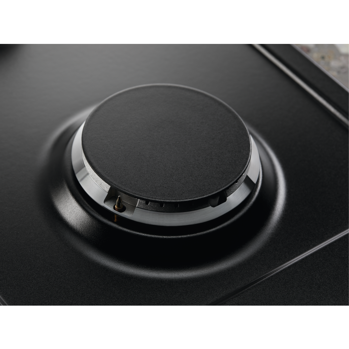 Plita incorporabila pe gaz Electrolux KGS9536RN 90 cm 5 arzatoare arzator Wok gratare fonta negru ghisa [10]
