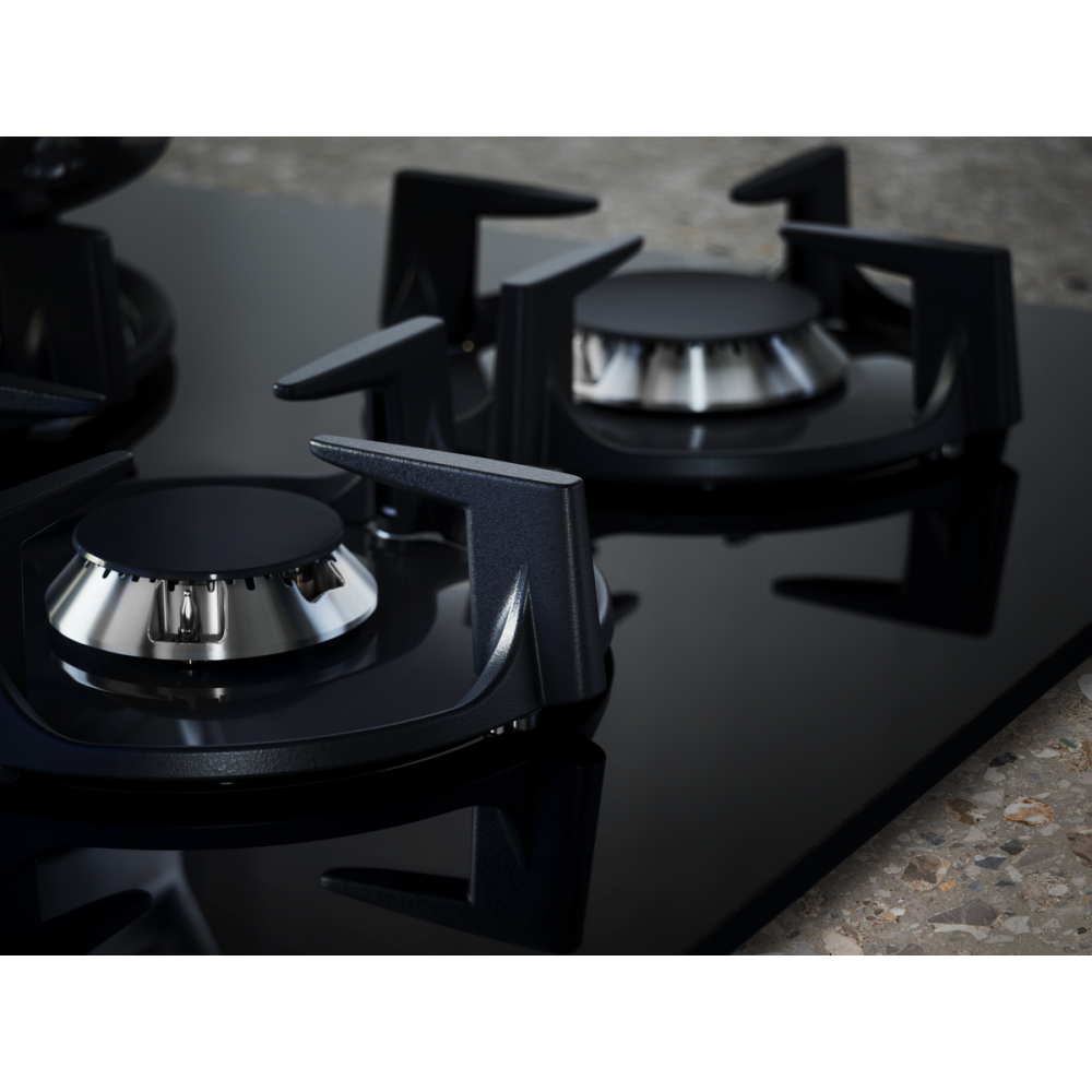 Plita incorporabila pe gaz Electrolux KGS9536RN 90 cm 5 arzatoare arzator Wok gratare fonta negru ghisa [13]
