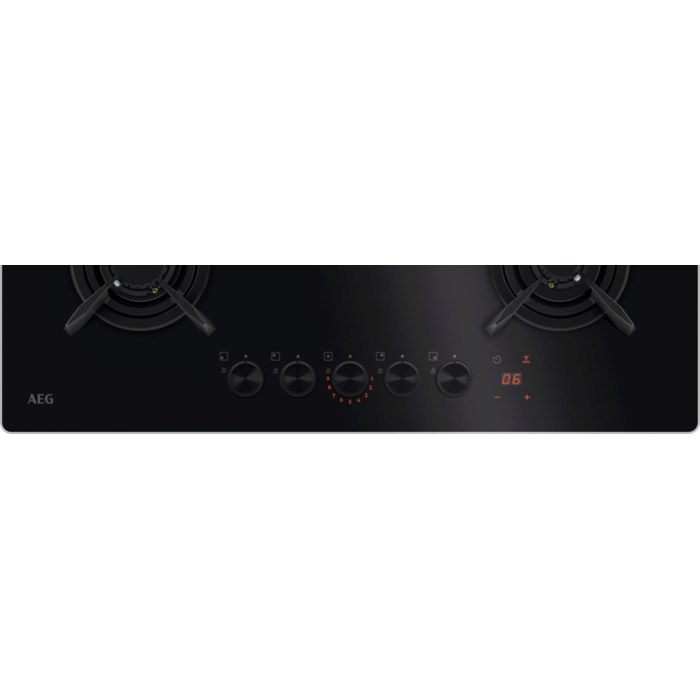 Plita incorporabila vitroceramica pe gaz AEG HKB75423NL Seria 8000, 75 cm, negru [4]