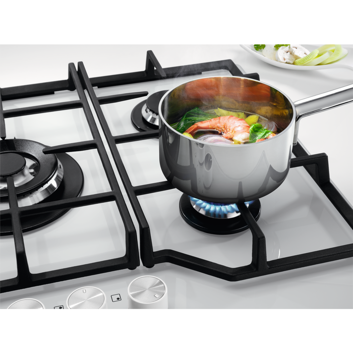 Plita incorporabila vitroceramica pe gaz Electrolux GME363NV 4 arzatoare 60 cm alb [9]