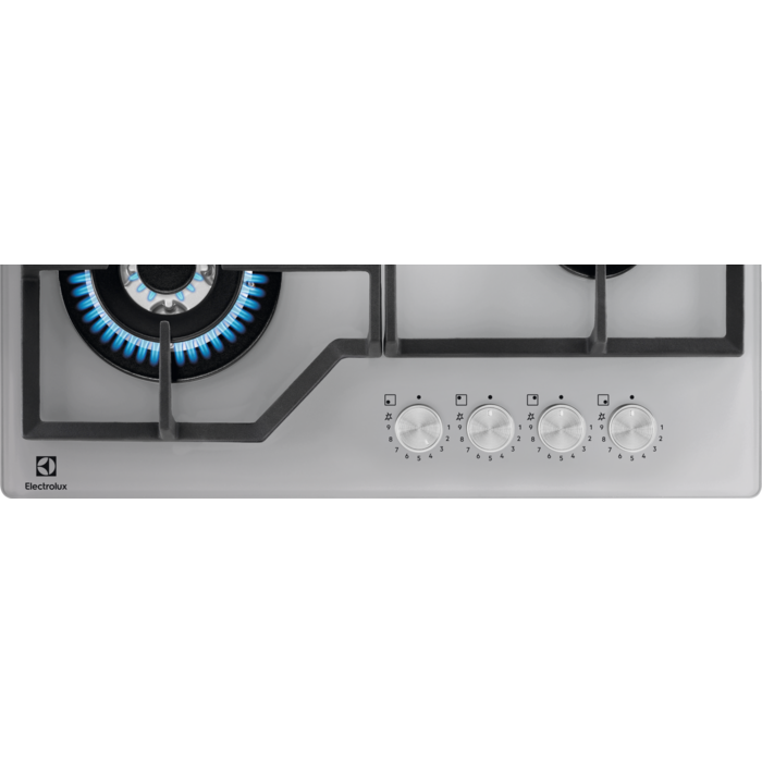 Plita incorporabila vitroceramica pe gaz Electrolux KGG64362S 4 arzatoare 60 cm argintiu [2]