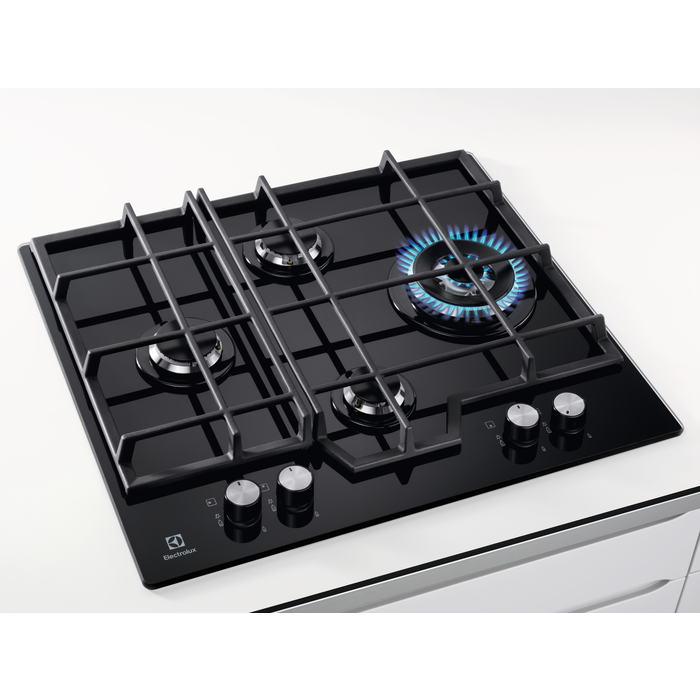 Plita incorporabila vitroceramica pe gaz Electrolux KGG6456K 4 arzatoare 60 cm negru [2]