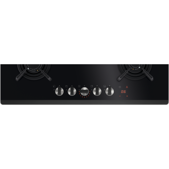 Plita incorporabila vitroceramica pe gaz Electrolux KGG753753K 5 arzatoare 75 cm negru [16]
