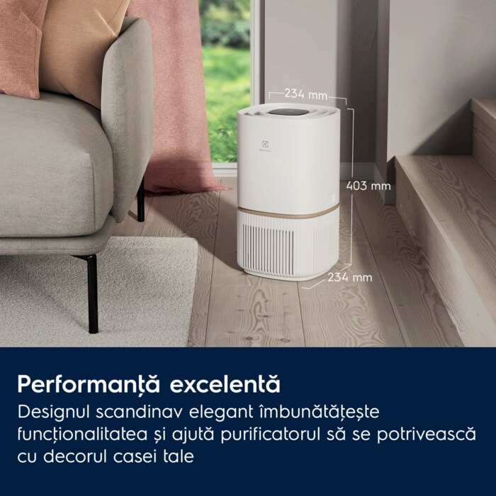Purificator de aer Electrolux Pure 500 EPO50351SW, 45 m2, Alb scoica [2]