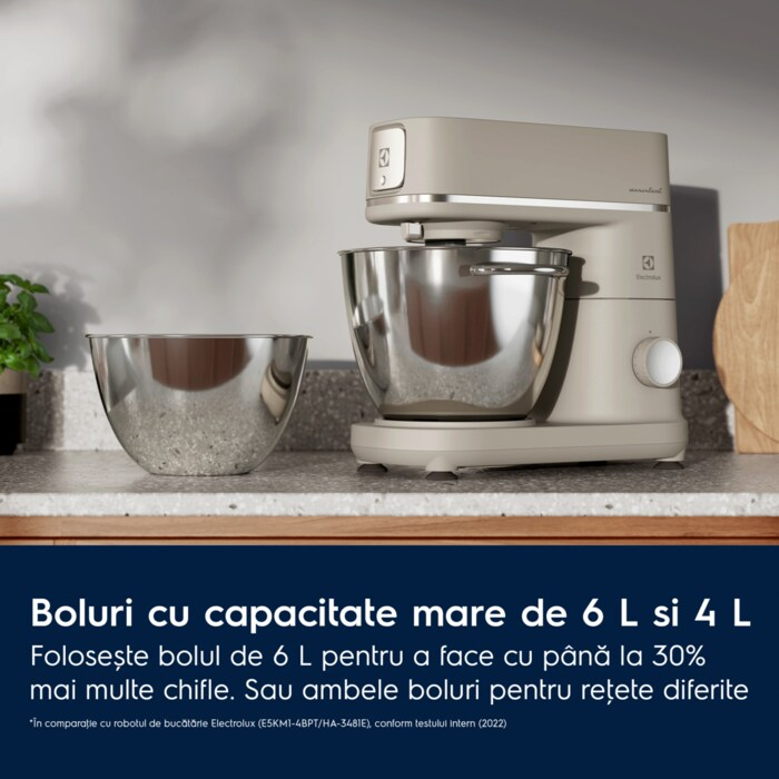 Robot de bucatarie Electrolux E6KM1-4PPT Assistent 700 1200W cu doua boluri din inox [4]