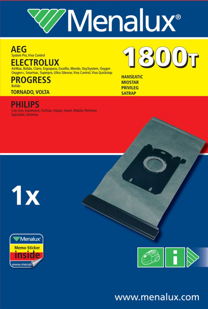 Sac aspirator Menalux 1800T, reutilizabil, s-bag, compatibil cu aspiratoare Philips si Electrolux [2]