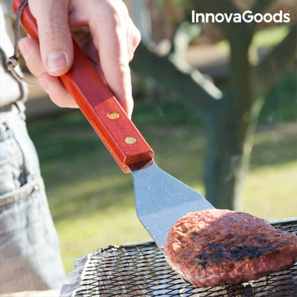 Servieta cu ustensile pentru gratar, InnovaGoods Home Garden, 18 piese, otel inoxidabil [4]