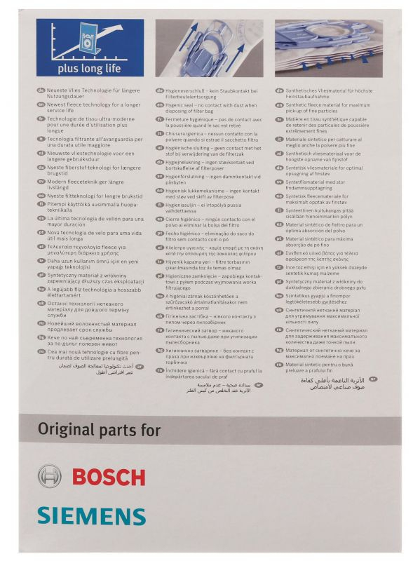 Set 4 saci aspirator Bosch 00468264 Tip P BBZ41FP pentru BSG8 [3]