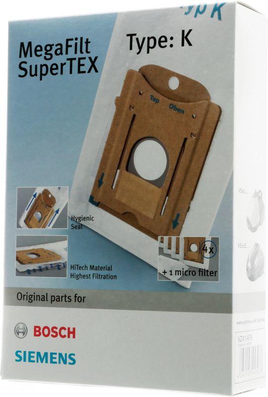 Set 4 saci aspirator Bosch 00468265 Tip K BBZ41FK pentru BSN [2]