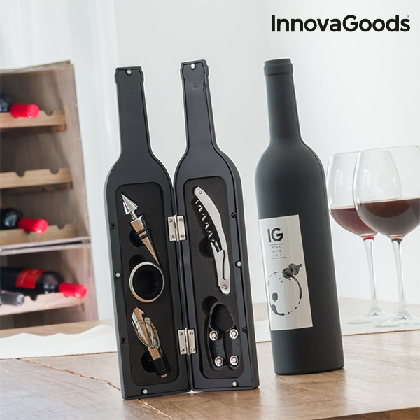 Set in forma de sticla cu 5 accesorii pentru vin InnovaGoods [2]