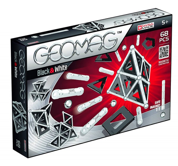 Set de constructie magnetic Geomag Black&White 68 piese [1]