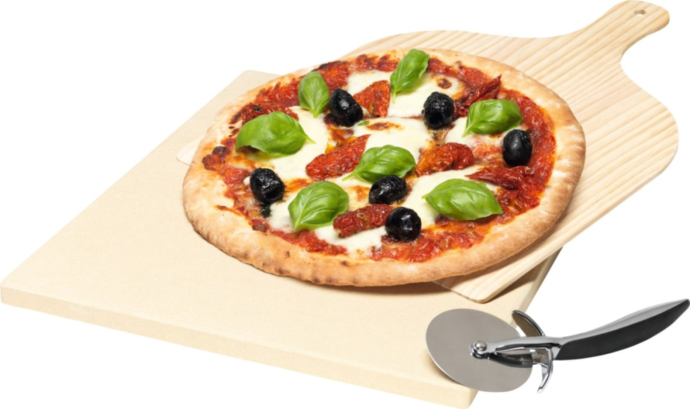 Set Piatra pentru pizza Electrolux, 3 piese, piatra, paleta, feliator [2]