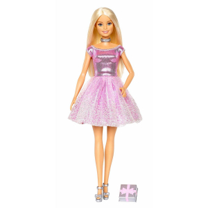 Papusa Mattel Barbie Editie Aniversara Birthday Wishes in rochie roz cu o cutie de cadou [0]