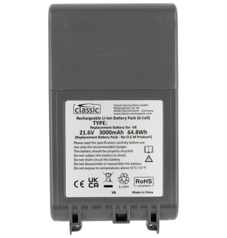 Acumulator compatibil Dyson V8 SV25 21,6V 3000mAh Li-ion baterie aspirator vertical [5]
