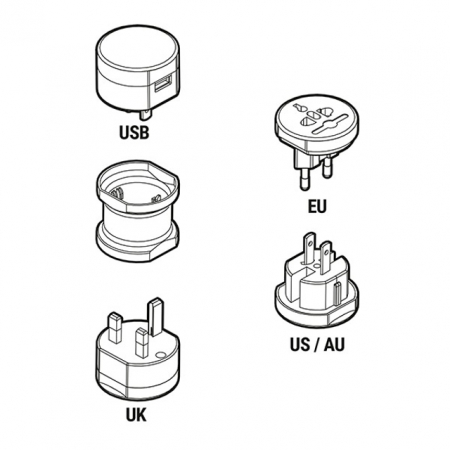 Adaptor priza universal de voiaj ELECTRIP Innovagoods, utilizare in peste 150 de tari, include incarcator USB 12W [5]