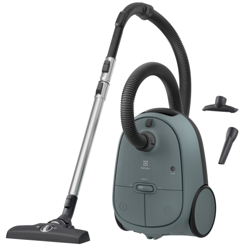 Aspiratoare - Aspirator cu sac Electrolux Clean 600 EB61C1OG verde ocean, perie DustMagnet Silent, filtru HEPA, sac 3.5L