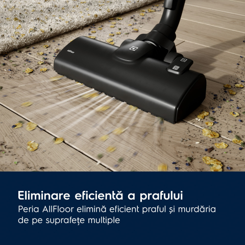 Aspirator cu sac Electrolux Seria 500 EB51A4OG verde ocean, perie AllFloor, filtru HEPA, sac 3L [1]