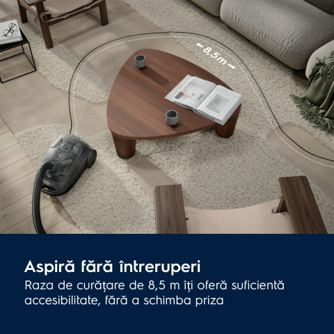 Aspirator cu sac Electrolux Seria 500 EB51A4OG verde ocean, perie AllFloor, filtru HEPA, sac 3L [3]