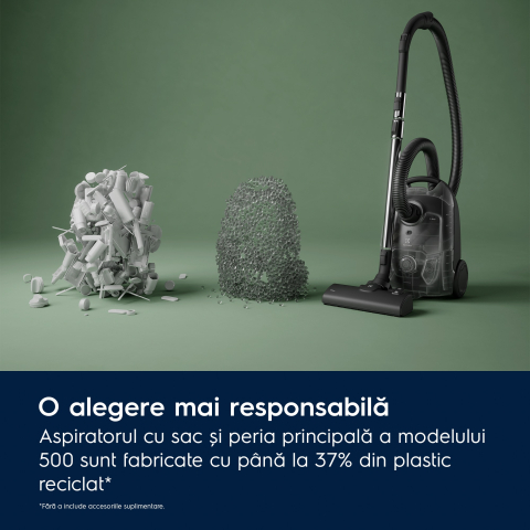 Aspirator cu sac Electrolux Seria 500 EB51C2DB albastru denim, perie AllFloor, filtru HEPA, sac 3L [2]