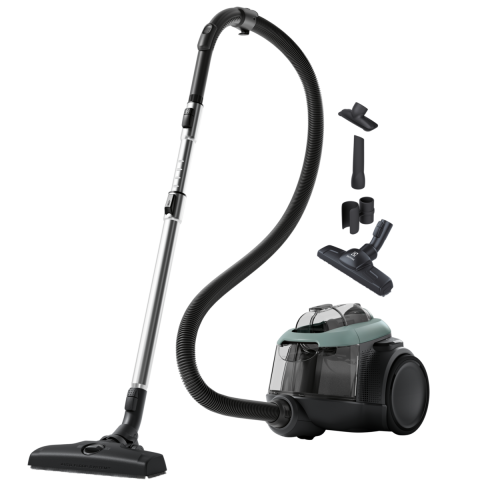 Aspiratoare - Aspirator fara sac Electrolux 600 EL61C2OG Verde Ocean cu filtru HEPA si perie DustMagnet Silent