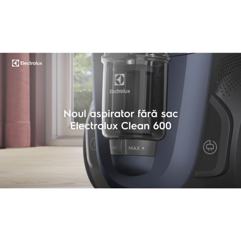 Aspirator fara sac Electrolux 600 EL61C3DB Albastru Denim cu HEPA, DustMagnet Silent si Parketto Pro [1]
