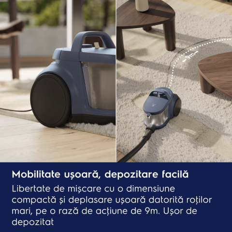 Aspirator fara sac Electrolux Seria 500 EL51C2SW Alb Scoica cu filtru HEPA si perie AllFloor [3]