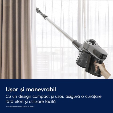 Aspirator vertical cu acumulator Electrolux Seria 300 EP31CB21TG gri, 21.6V, 40 min autonomie, 2,18 kg [1]