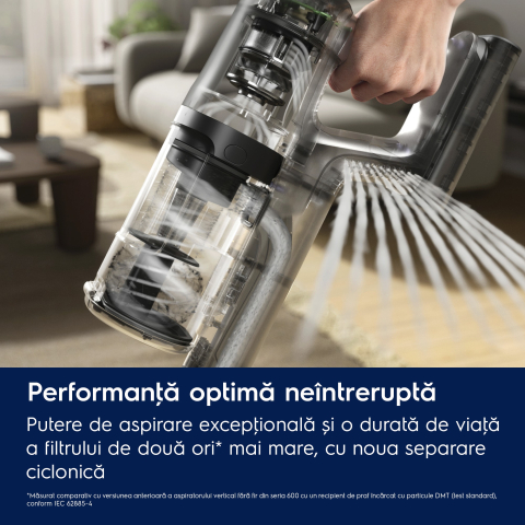 Aspirator vertical cu acumulator Electrolux Seria 600 EP61CB21OG verde oceanic, 21.6V, 40 min autonomie, perie PowerPro LED [4]