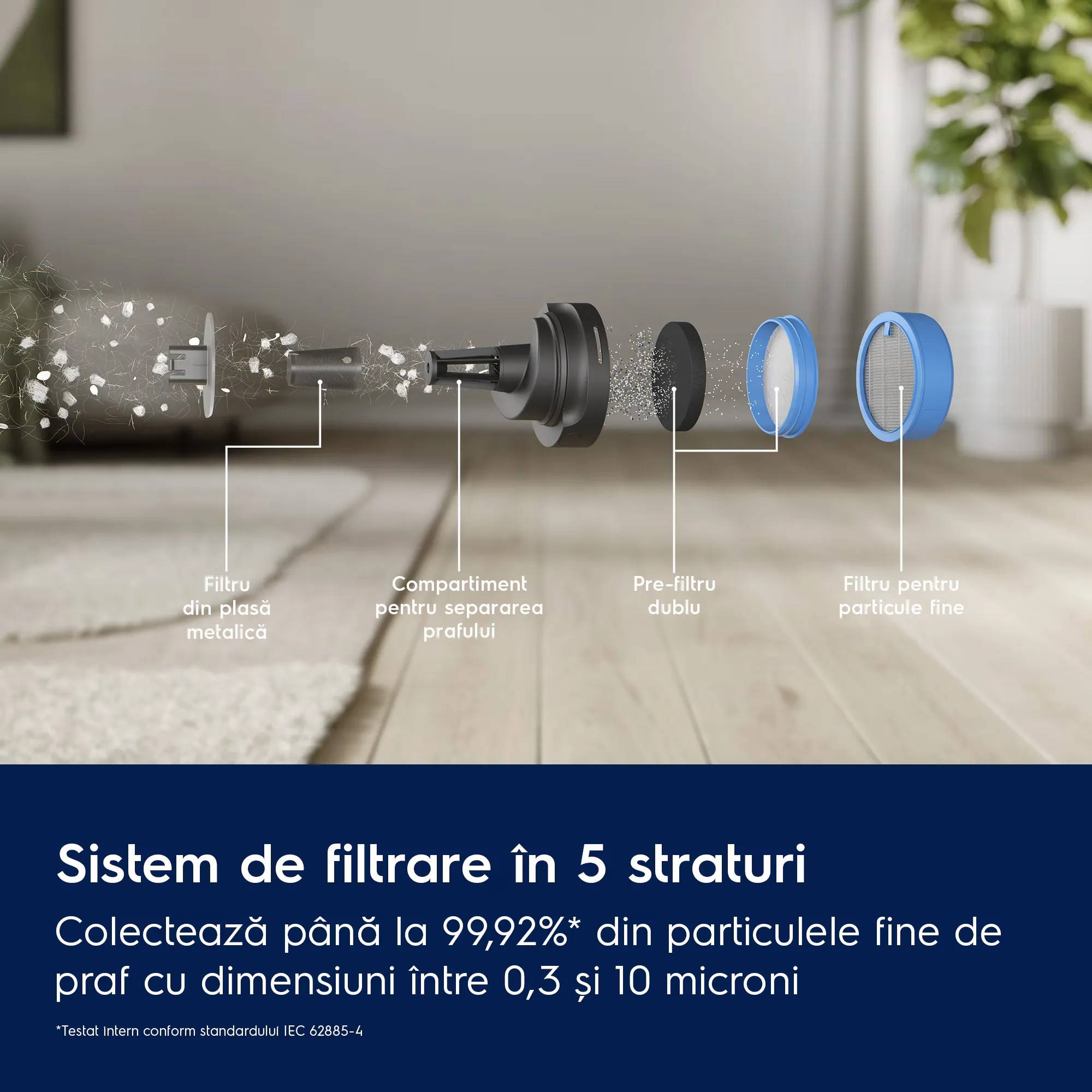 Aspirator vertical fara fir Electrolux Seria 600 EP61H21WET, 21.6V, perie mop, albastru [5]