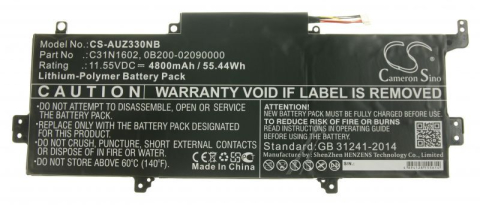 Baterii laptop - Baterie laptop compatibila COM 11,55 V pentru laptop Asus C31N1602