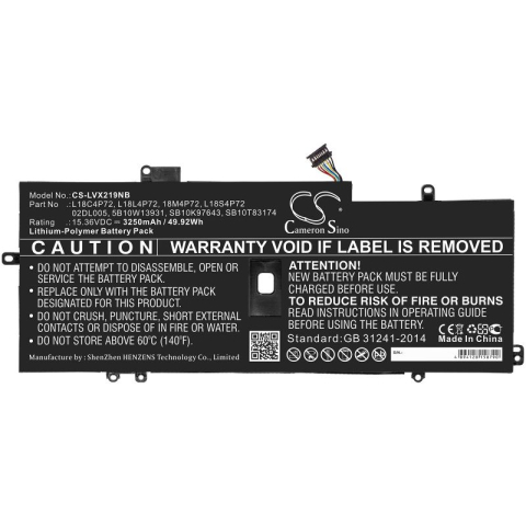 Baterii laptop - Baterie laptop compatibila COM 15,36 V pentru laptop Lenovo L18M4P72