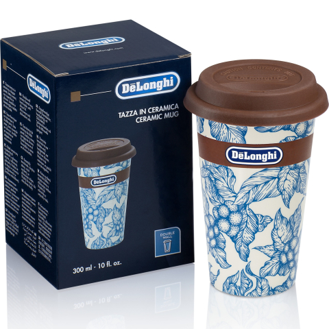 Cana termica ceramica Delonghi Blu Flower perete dublu 300 ml DLSC064 [1]
