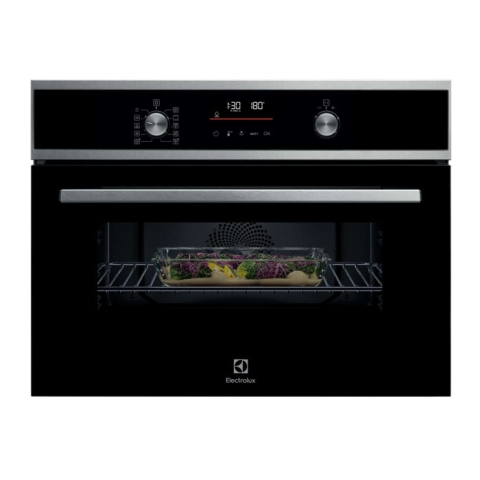 Cuptoare cu microunde - Cuptor compact incorporabil cu microunde Electrolux EVL6E49X CombiQuick 44 l inox