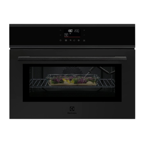 Campanie 5 ani garantie - Cuptor compact incorporabil cu microunde Electrolux EVL7E06GE CombiQuick 44 l negru mat