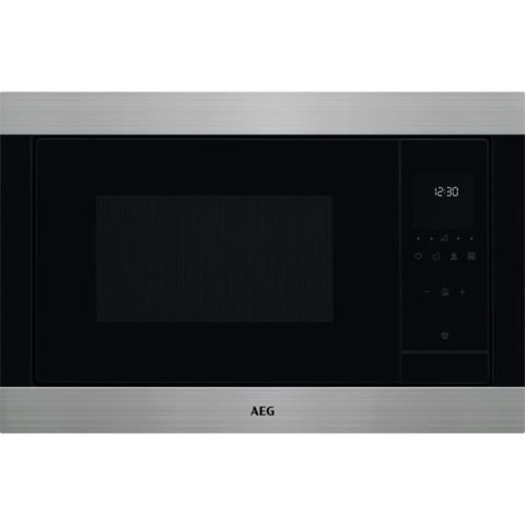 Cuptoare cu microunde - Cuptor cu microunde incorporabil cu Grill AEG TMS5G25IEM negru inox antiamprenta