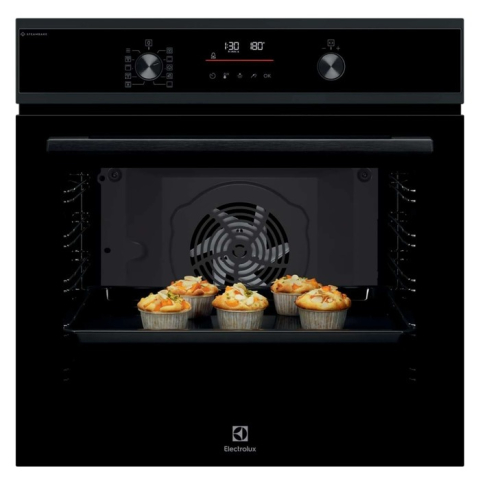 Campanie 5 ani garantie - Cuptor electric incorporabil cu abur Electrolux EOD6F77H SteamBake 600 72 l negru