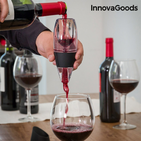 Decantor smart pentru vin, InnovaGoods, cu filtru antidepuneri sau resturi de pluta, capacitate nelimitata [0]