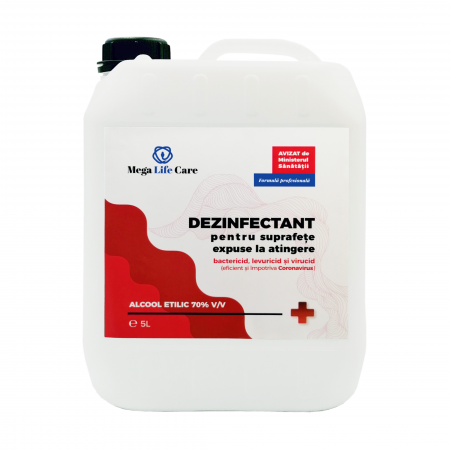 Casa si gradina - Dezinfectant pentru suprafete Mega Life Care, 5 L, bactericid, levuricid, virucid, eficient si impotriva Coronavirus