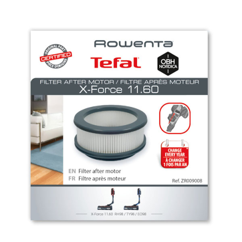 Accesorii Piese Aspiratoare - Filtru Rowenta ZR009008 pentru aspirator vertical X-Force Flex 11.60-15.60