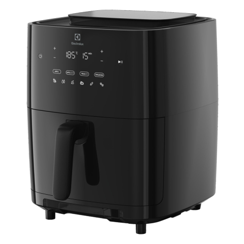 Electrocasnice - Friteuza cu aer cald Electrolux EAF7SB Seria 700, 6.9 L, 1700 W, neagra, cu functie de abur
