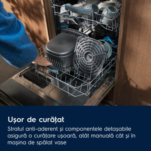 Friteuza cu aer cald Electrolux EAF7SB Seria 700, 6.9 L, 1700 W, neagra, cu functie de abur [6]