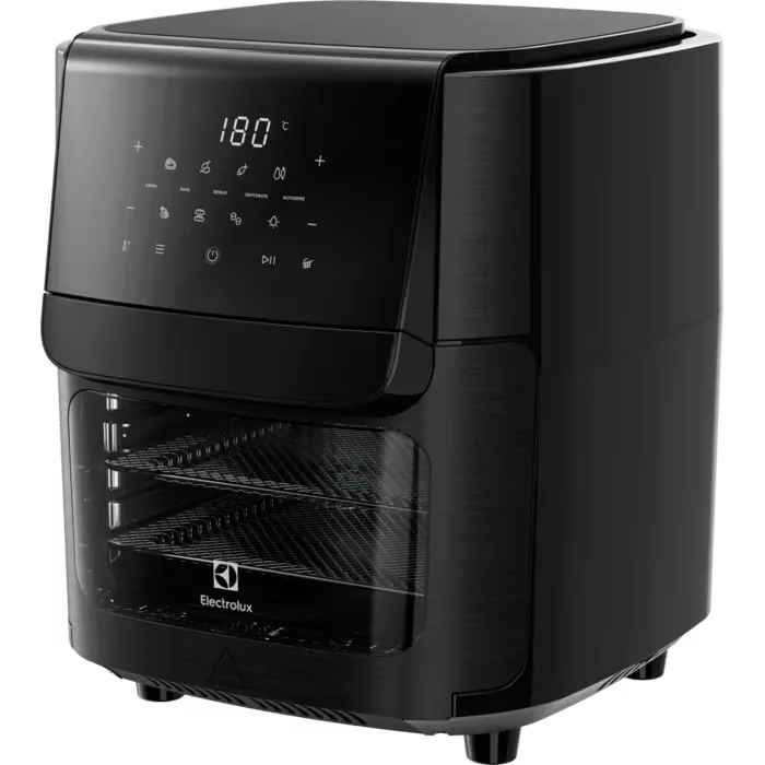Electrocasnice - Friteuza cu aer cald Electrolux EAF12B Seria 800, 12 L, 1700 W, neagra, cu rotisor inclus